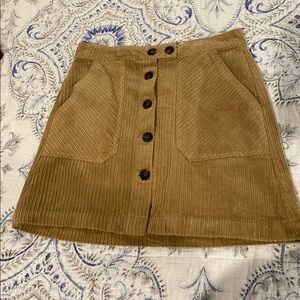 Corduroy Skirt with buttons